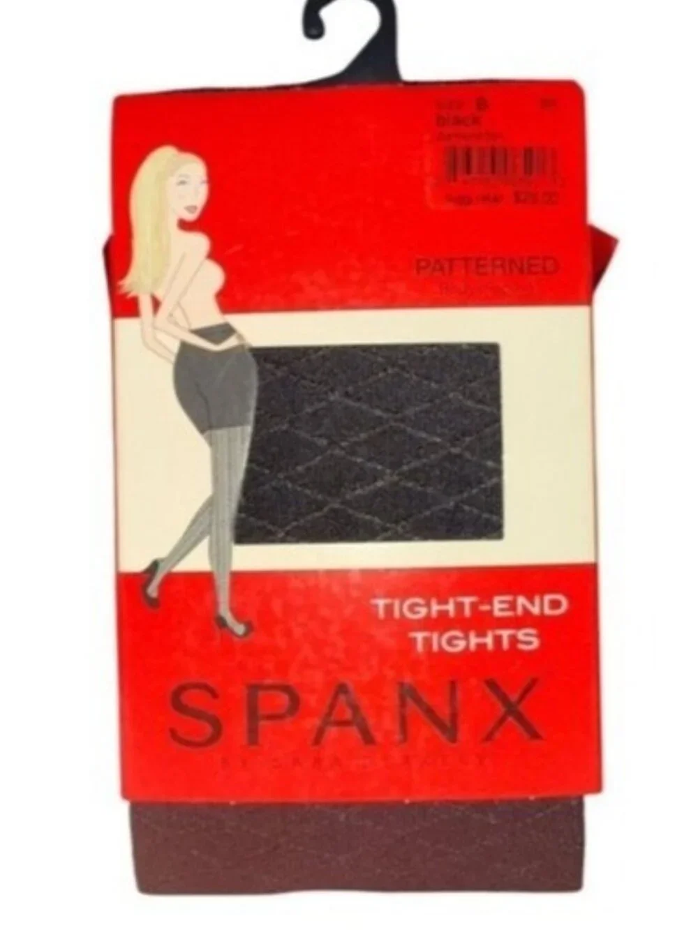 SPANX Diamond Foil Patterned Tight-End Tights Size B Medium New Black Shapewear